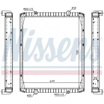 Radiateur, refroidissement du moteur NISSENS