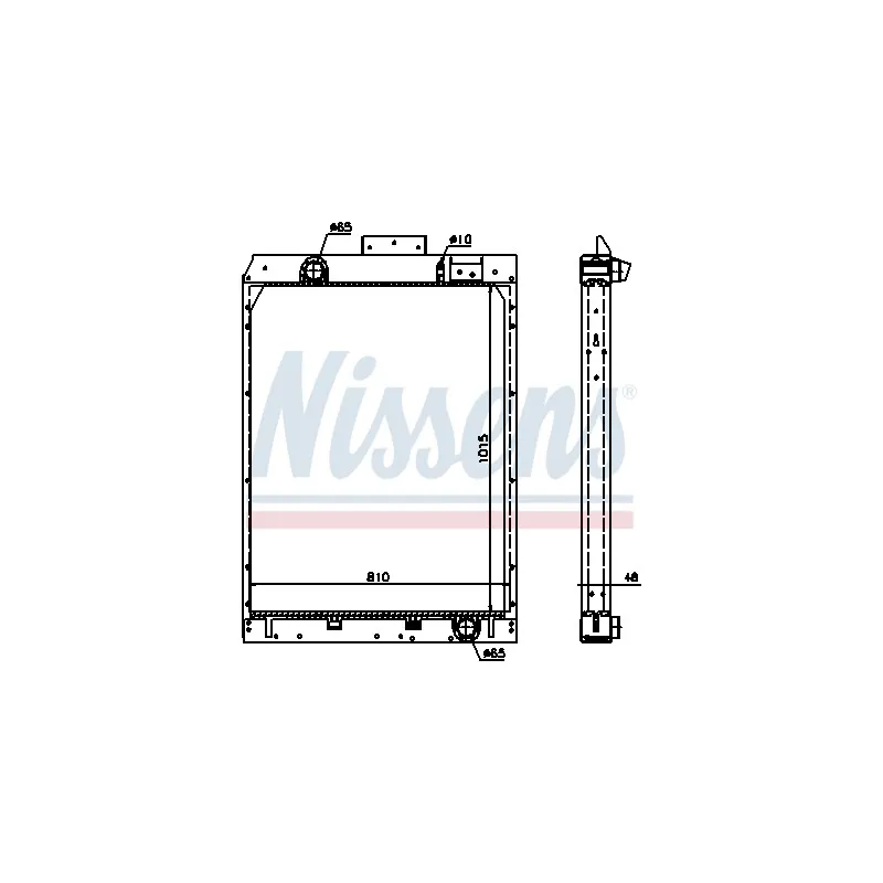Radiateur, refroidissement du moteur NISSENS 67165