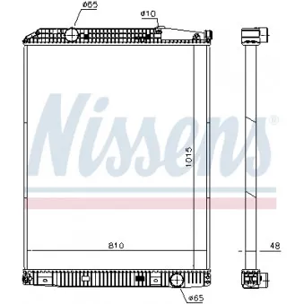 Radiateur, refroidissement du moteur NISSENS