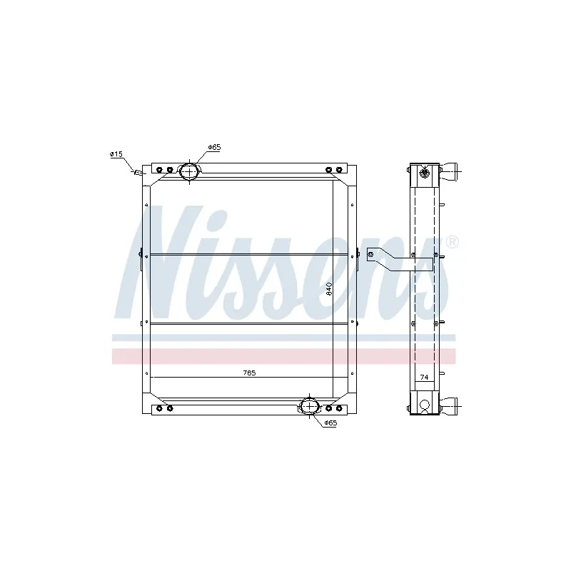 Radiateur, refroidissement du moteur NISSENS 6719603