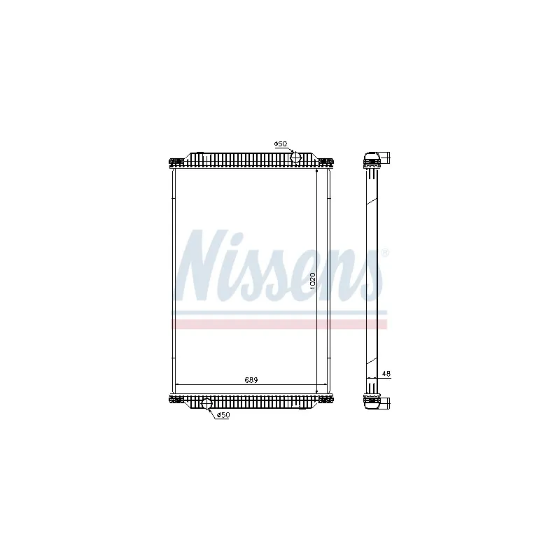 Radiateur, refroidissement du moteur NISSENS 67196
