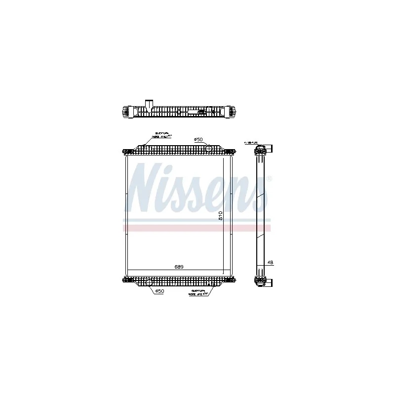 Radiateur, refroidissement du moteur NISSENS 67197
