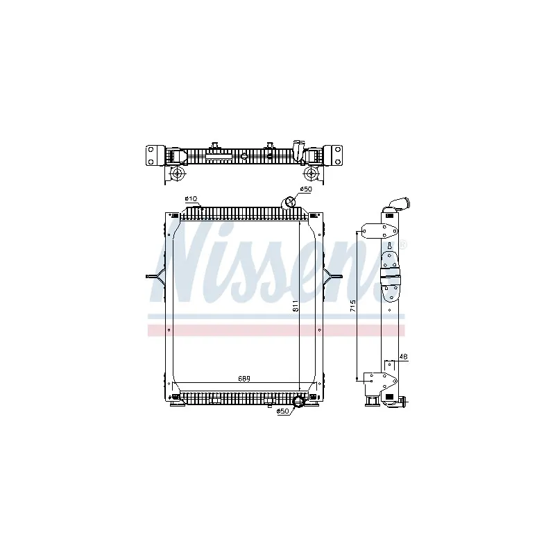Radiateur, refroidissement du moteur NISSENS 67206