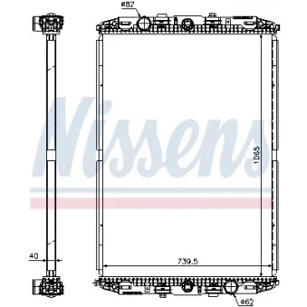 Radiateur, refroidissement du moteur NISSENS
