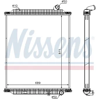 Radiateur, refroidissement du moteur NISSENS