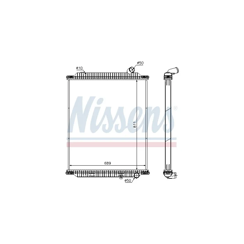 Radiateur, refroidissement du moteur NISSENS 672060