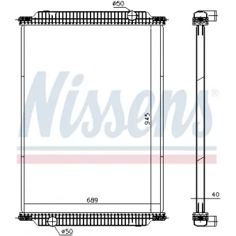 Radiateur, refroidissement du moteur NISSENS