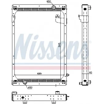 Radiateur, refroidissement du moteur NISSENS
