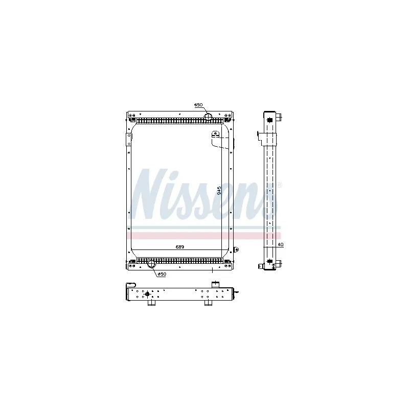 Radiateur, refroidissement du moteur NISSENS 67195