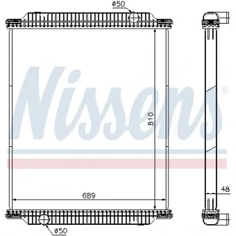 Radiateur, refroidissement du moteur NISSENS