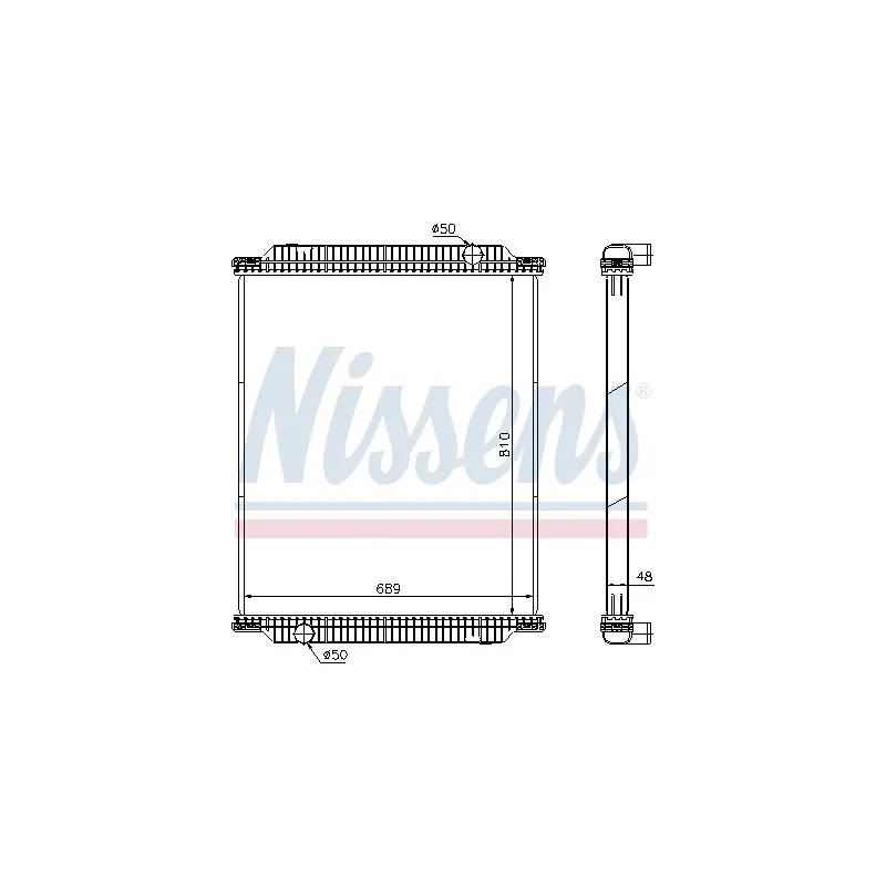 Radiateur, refroidissement du moteur NISSENS 67218