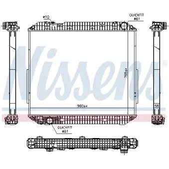 Radiateur, refroidissement du moteur NISSENS