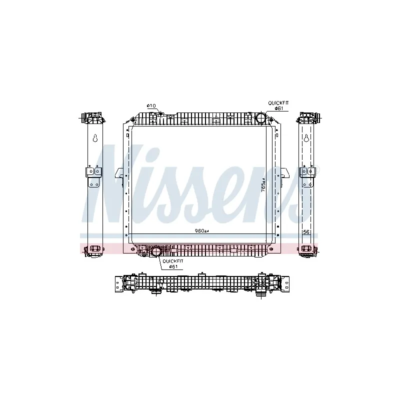 Radiateur, refroidissement du moteur NISSENS 67178