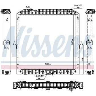 Radiateur, refroidissement du moteur NISSENS