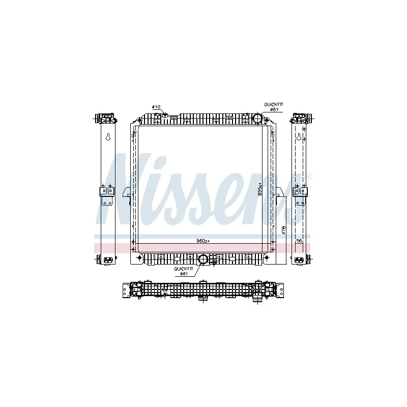 Radiateur, refroidissement du moteur NISSENS 67192