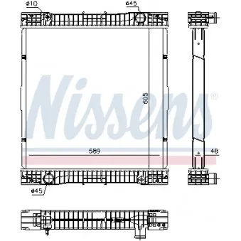Radiateur, refroidissement du moteur NISSENS