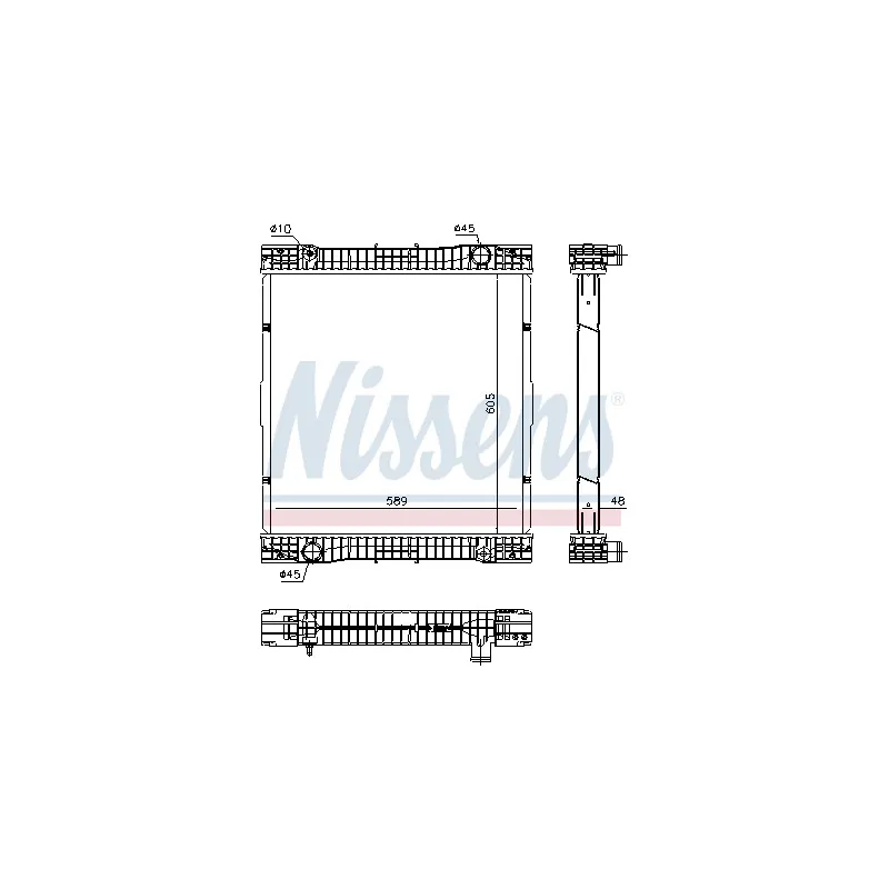 Radiateur, refroidissement du moteur NISSENS 67184