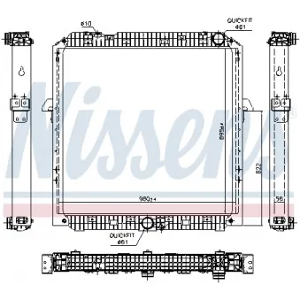 Radiateur, refroidissement du moteur NISSENS