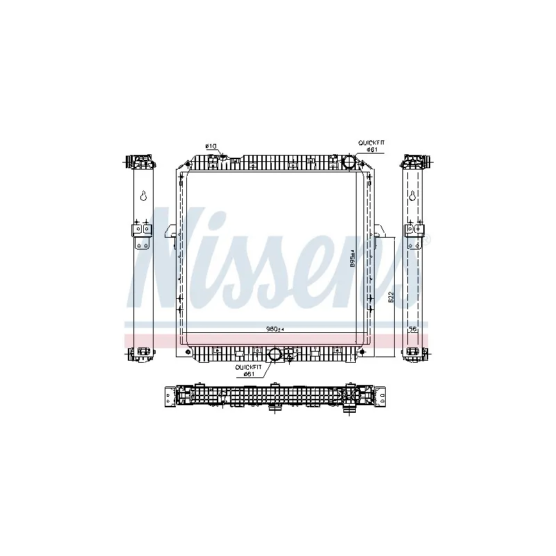 Radiateur, refroidissement du moteur NISSENS 67191