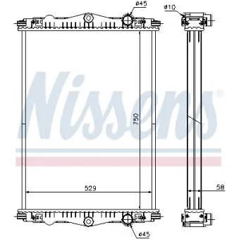 Radiateur, refroidissement du moteur NISSENS