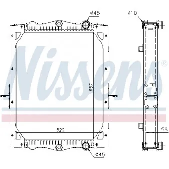 Radiateur, refroidissement du moteur NISSENS