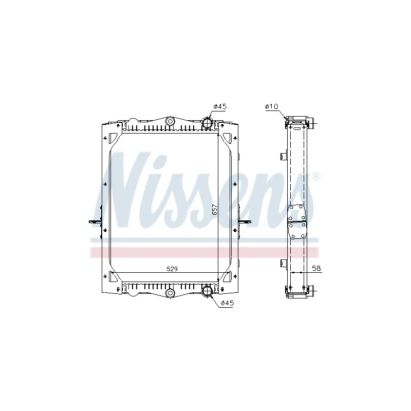 Radiateur, refroidissement du moteur NISSENS 61443A