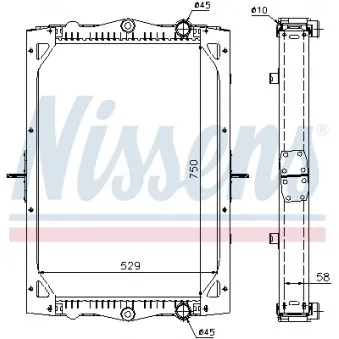 Radiateur, refroidissement du moteur NISSENS