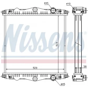 Radiateur, refroidissement du moteur NISSENS