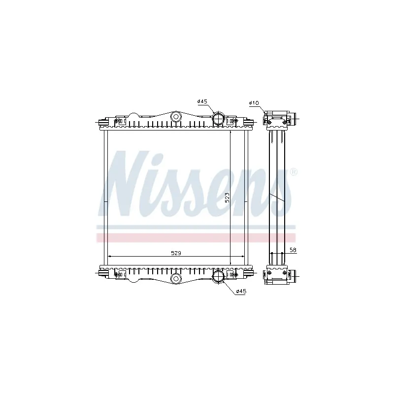 Radiateur, refroidissement du moteur NISSENS 614450