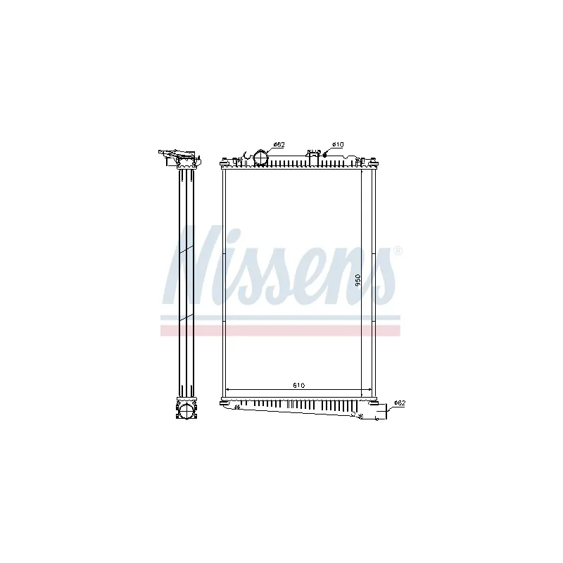 Radiateur, refroidissement du moteur NISSENS 614420