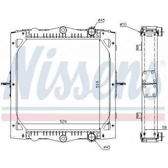 Radiateur, refroidissement du moteur NISSENS
