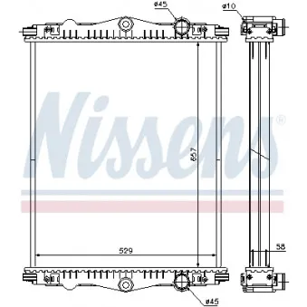 Radiateur, refroidissement du moteur NISSENS