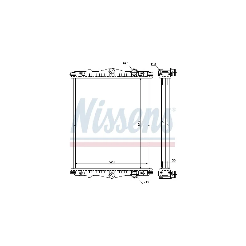 Radiateur, refroidissement du moteur NISSENS 614430