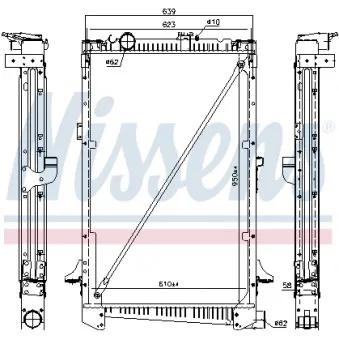 Radiateur, refroidissement du moteur NISSENS