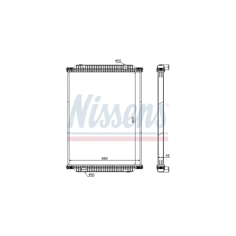 Radiateur, refroidissement du moteur NISSENS 61448