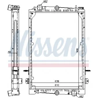 Radiateur, refroidissement du moteur NISSENS