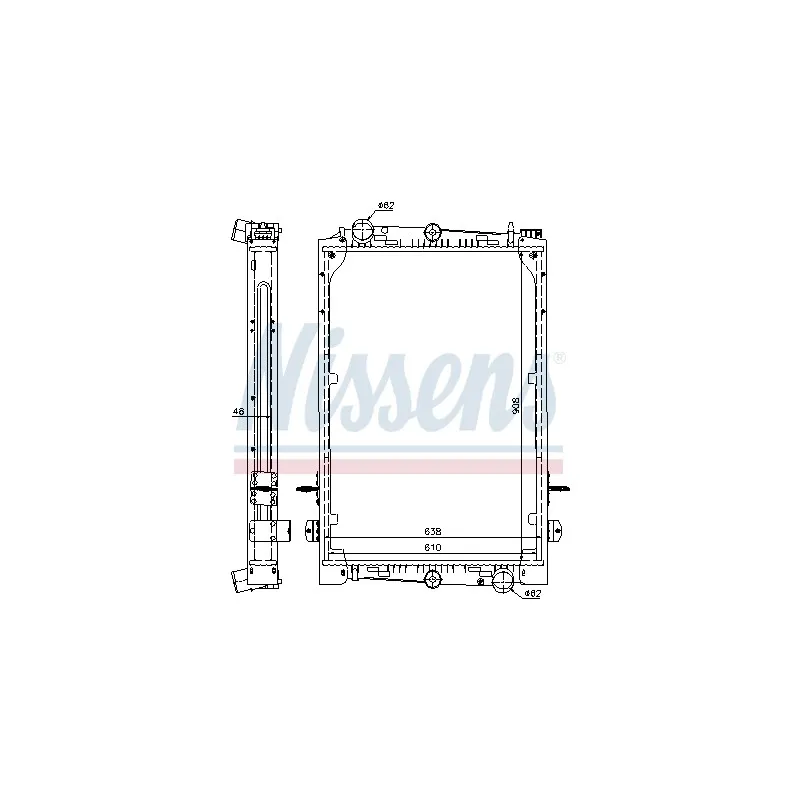 Radiateur, refroidissement du moteur NISSENS 61427A