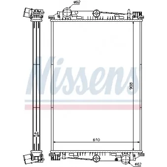 Radiateur, refroidissement du moteur NISSENS