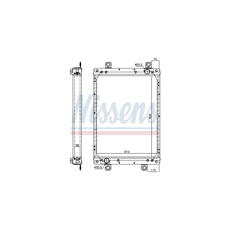Radiateur, refroidissement du moteur NISSENS 61439A