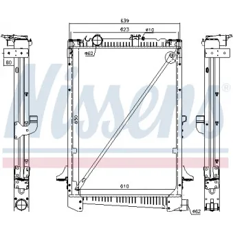 Radiateur, refroidissement du moteur NISSENS