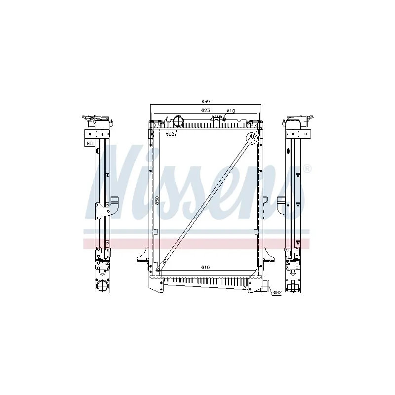 Radiateur, refroidissement du moteur NISSENS 61441A