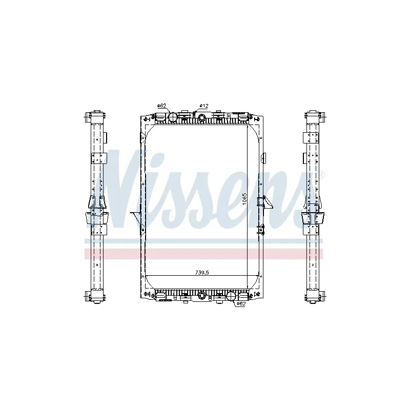 Radiateur, refroidissement du moteur NISSENS 61417A