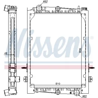 Radiateur, refroidissement du moteur NISSENS