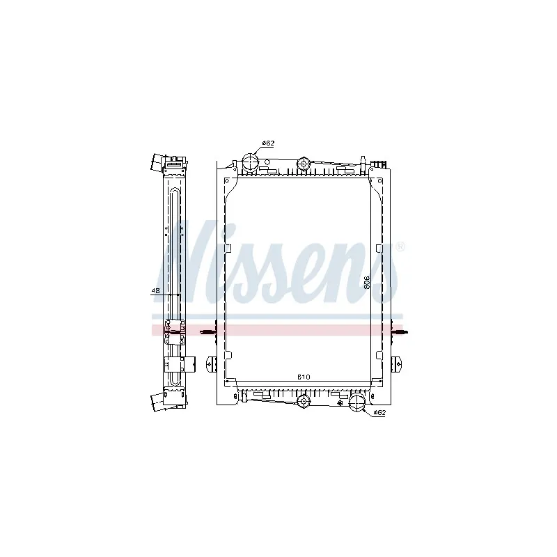 Radiateur, refroidissement du moteur NISSENS 61440A