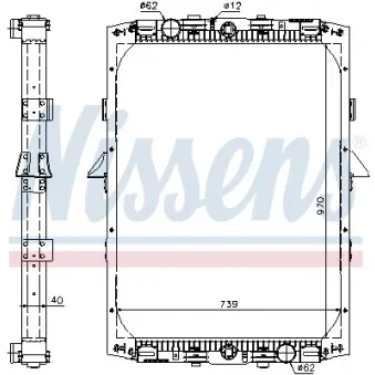 Radiateur, refroidissement du moteur NISSENS