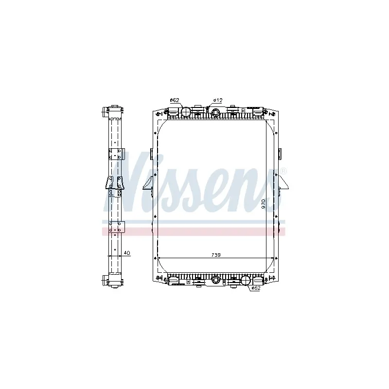 Radiateur, refroidissement du moteur NISSENS 61419A