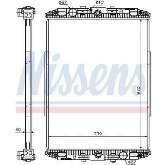 Radiateur, refroidissement du moteur NISSENS