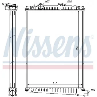 Radiateur, refroidissement du moteur NISSENS