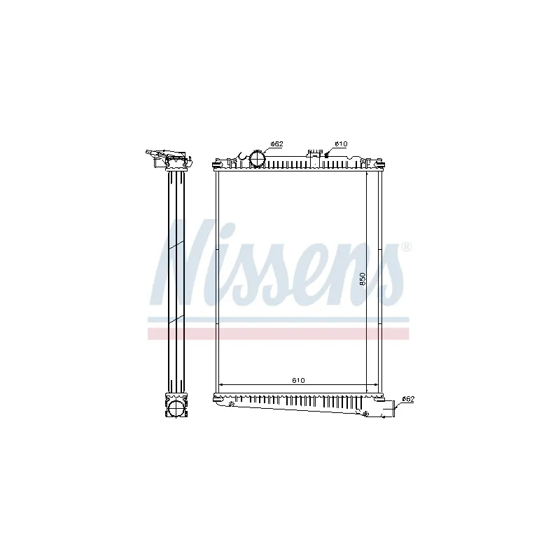 Radiateur, refroidissement du moteur NISSENS 614410