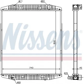 Radiateur, refroidissement du moteur NISSENS